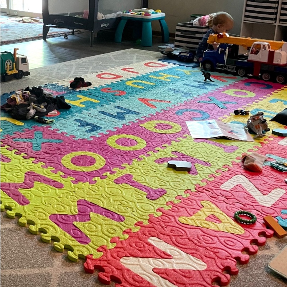 Alphabet Foam Puzzle Mat for Kids (2 sets of 26) total of 52 letters in all